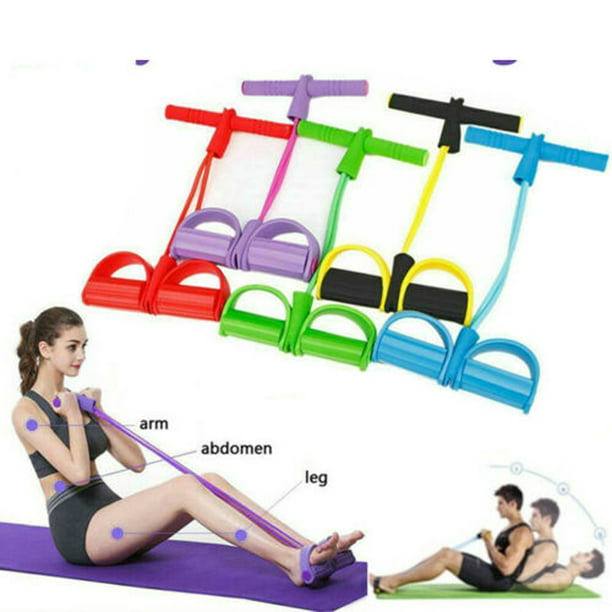 Multi-Function Tension Rope Fitness Pedal Exerciser Rope Pull Bands Outdoor Home